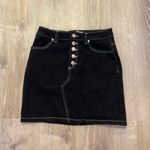 Black jean skirt